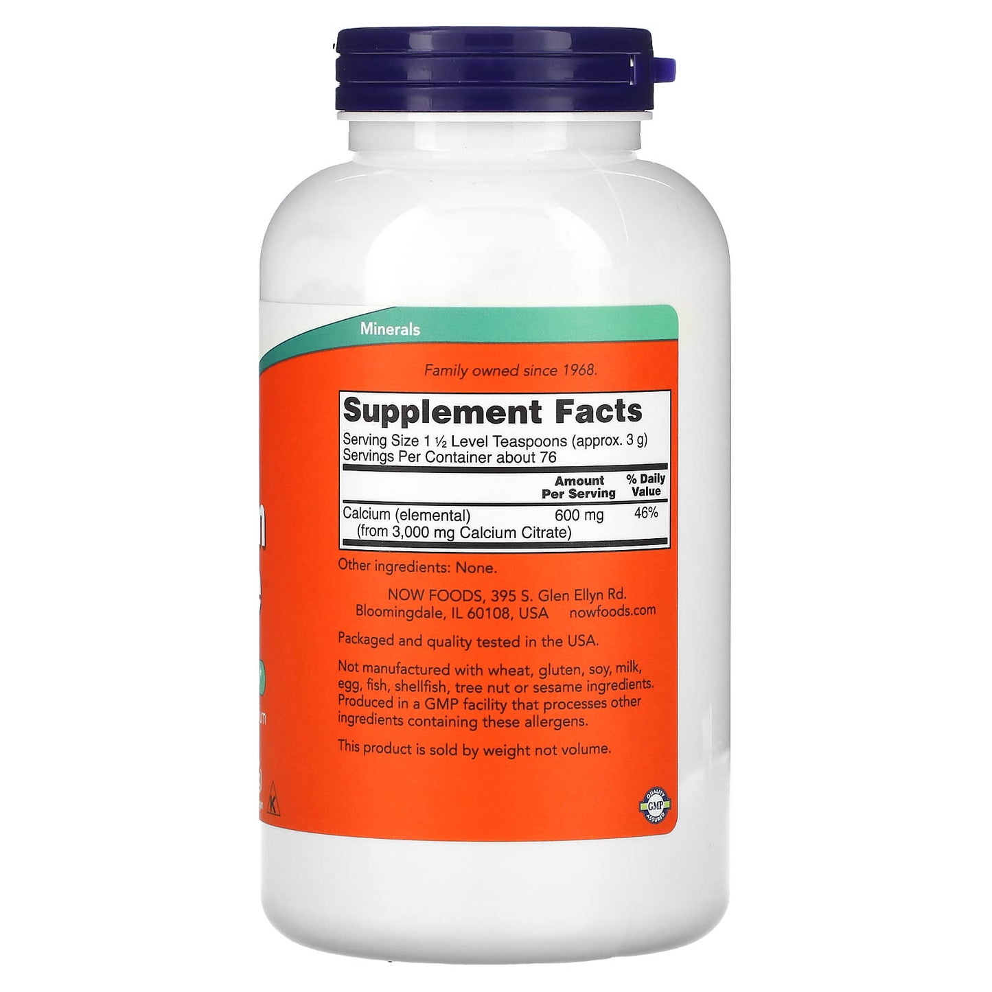 NOW Foods, Calcium Citrate, Pure Powder, 8 oz (227 g)