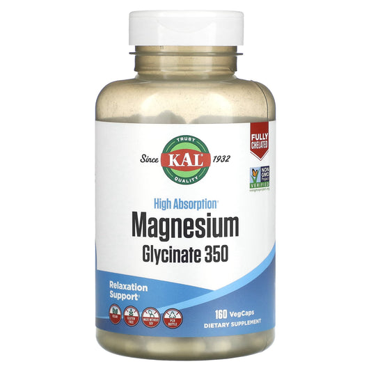 KAL-High Absorption Magnesium Glycinate 350-160 VegCaps