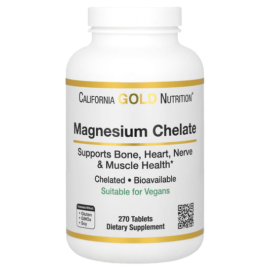 California Gold Nutrition-Magnesium Chelate-210 mg-270 Tablets