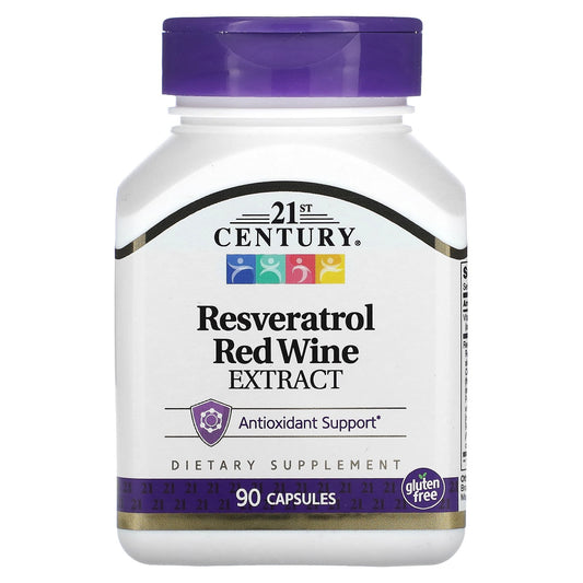 21st Century-Resveratrol Red Wine Extract-90 Capsules