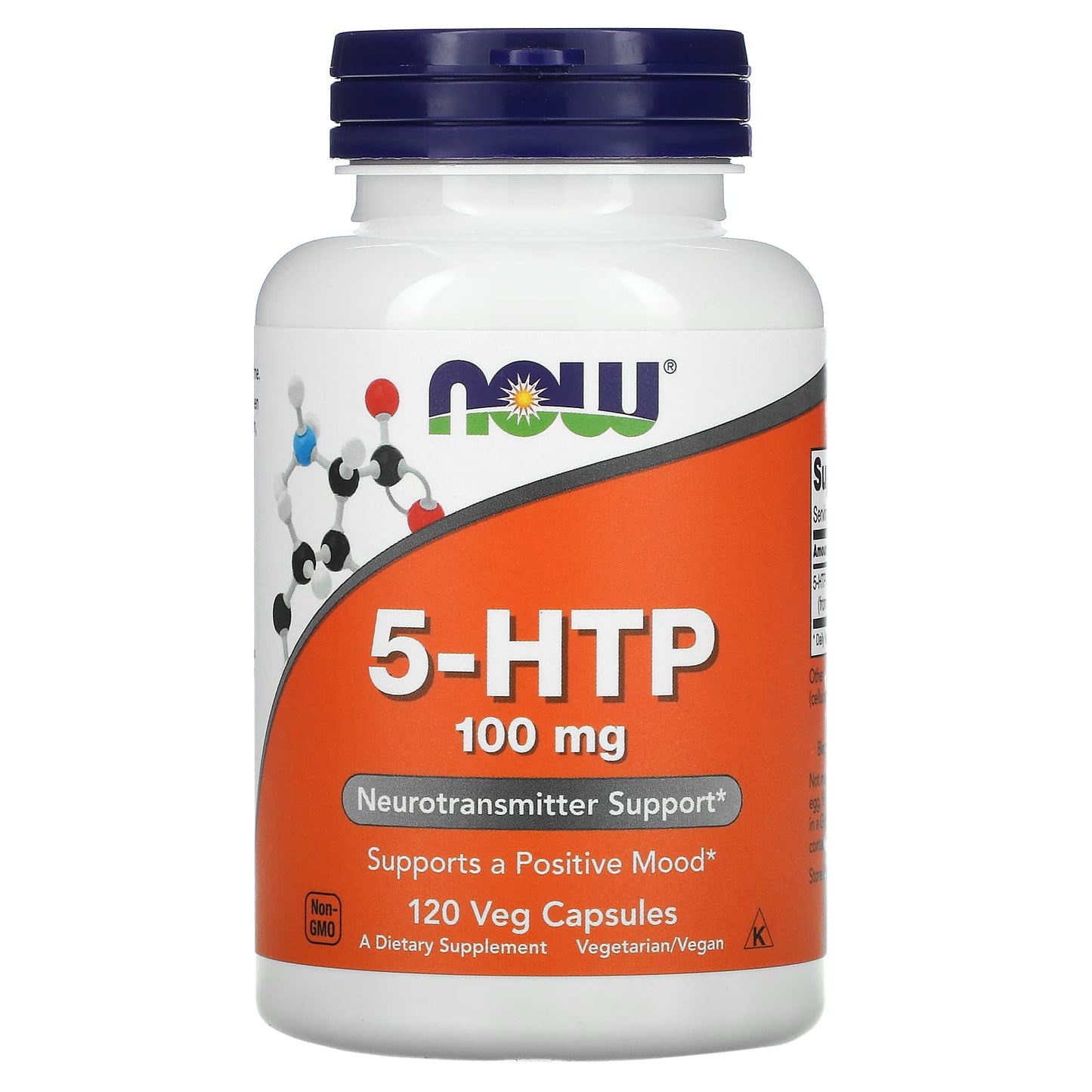 NOW Foods-5-HTP-100 mg-120 Veg Capsules