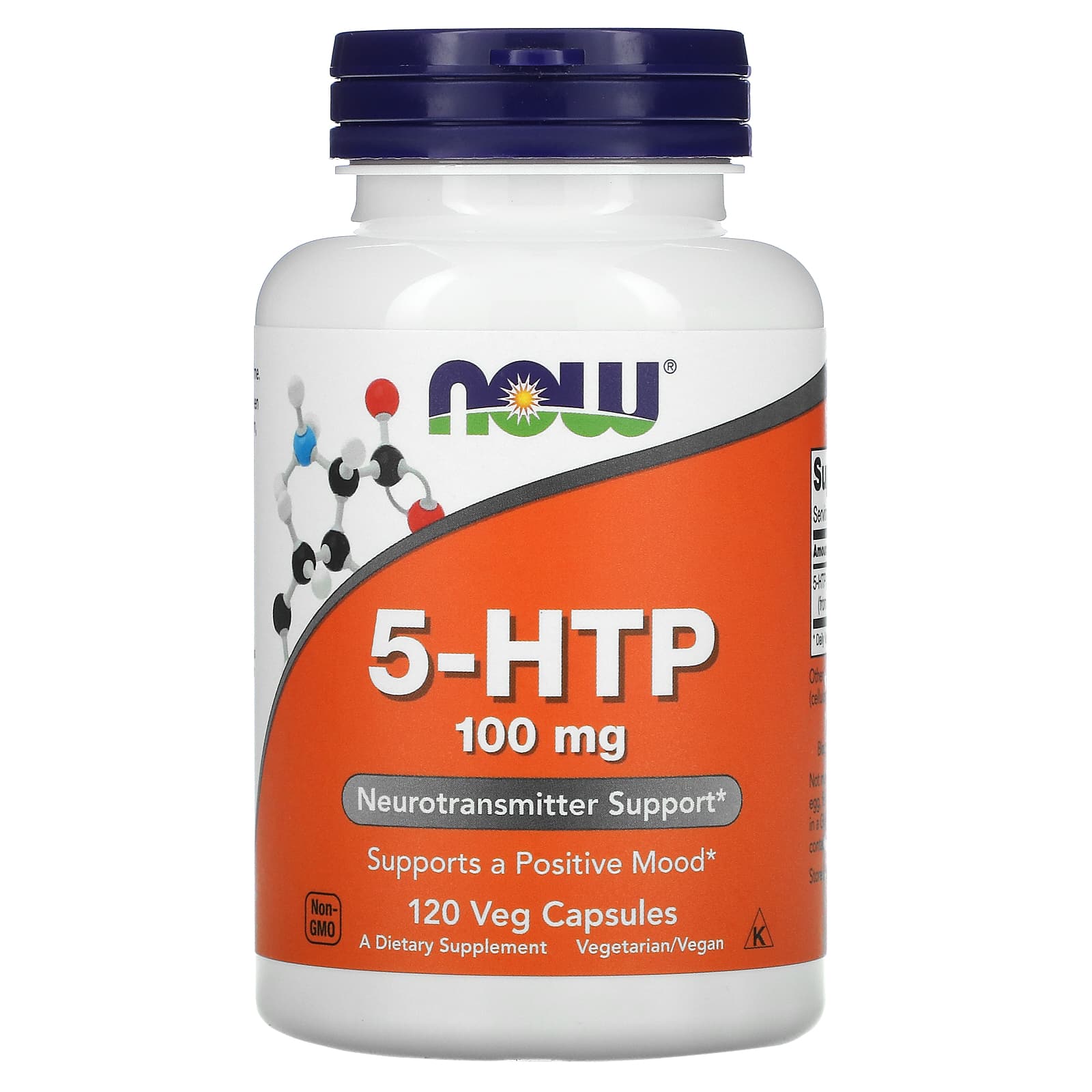 NOW Foods-5-HTP-100 mg-120 Veg Capsules