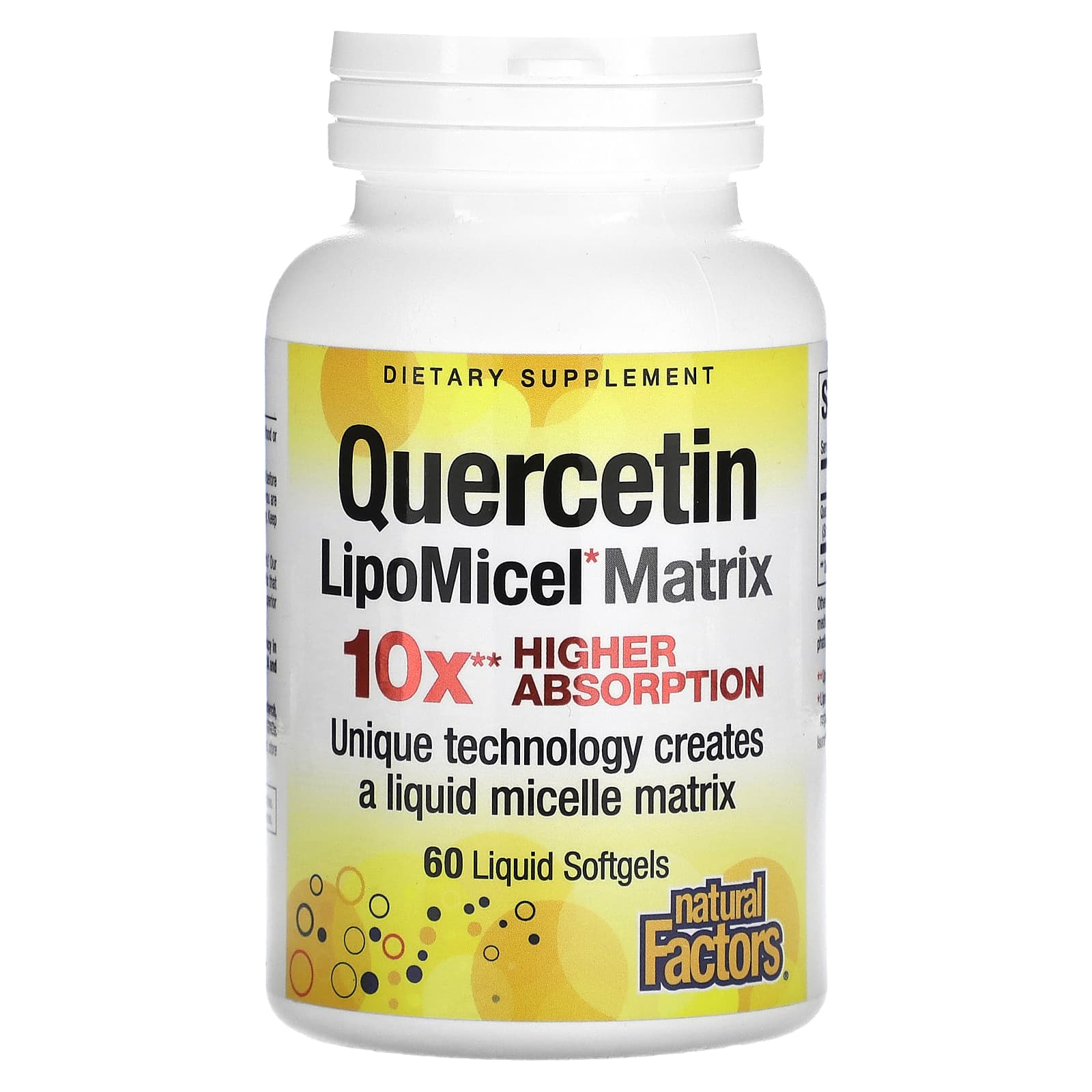 Natural Factors-Quercetin LipoMicel Matrix-60 Liquid Softgels