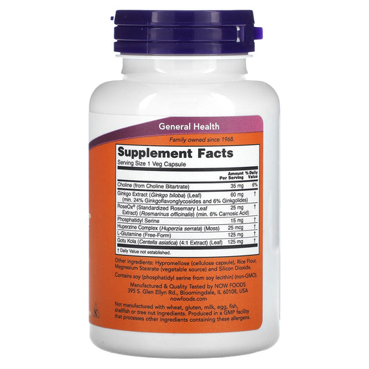 NOW Foods, Brain Elevate, 120 Veg Capsules