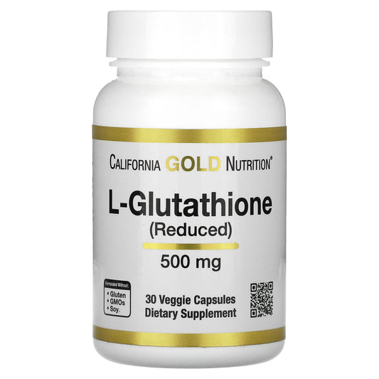 California Gold Nutrition-L-Glutathione (Reduced)-500 mg-30 Veggie Capsules