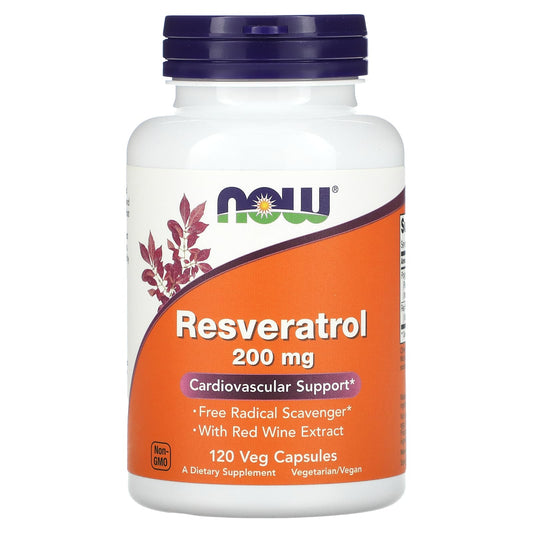 NOW Foods-Resveratrol-200 mg-120 Veg Capsules