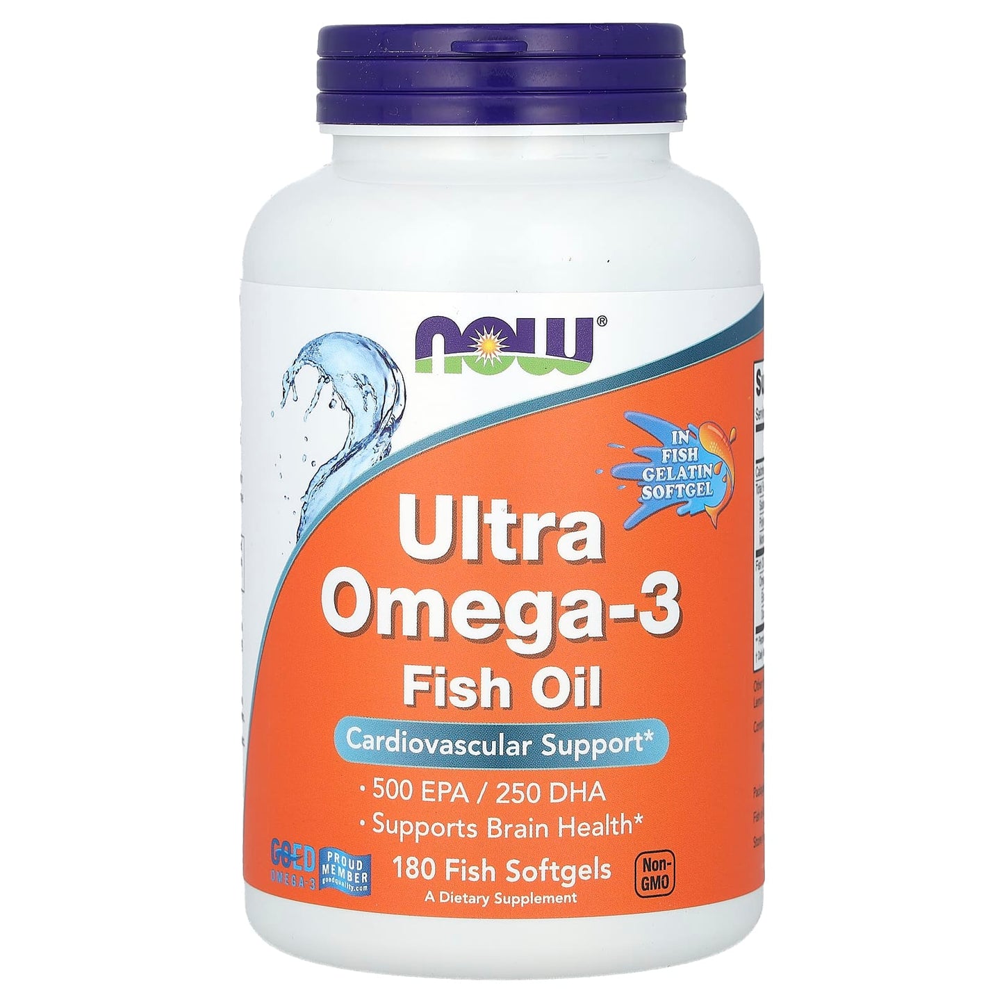 NOW Foods-Ultra Omega-3 Fish Oil-180 Fish Softgels