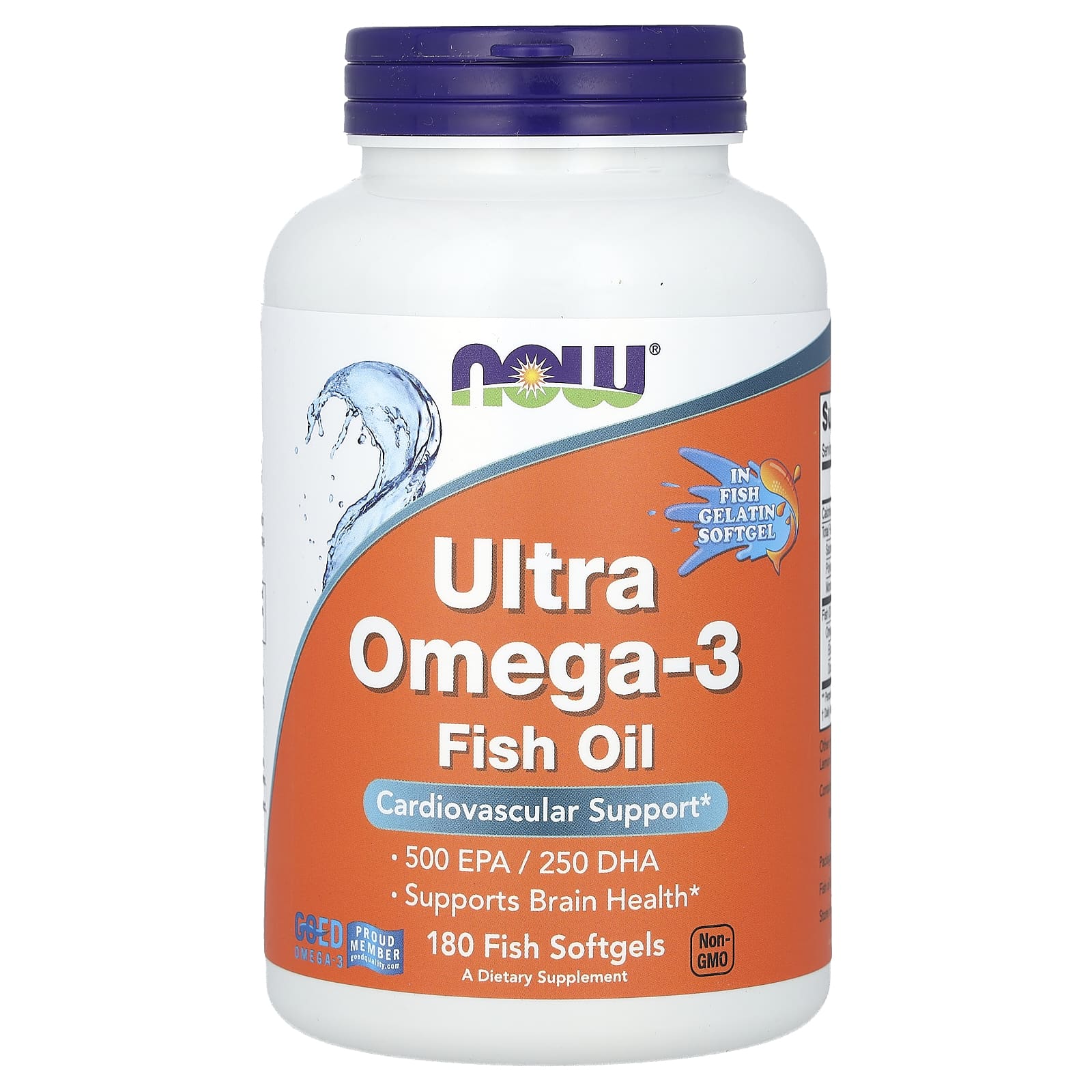 NOW Foods-Ultra Omega-3 Fish Oil-180 Fish Softgels