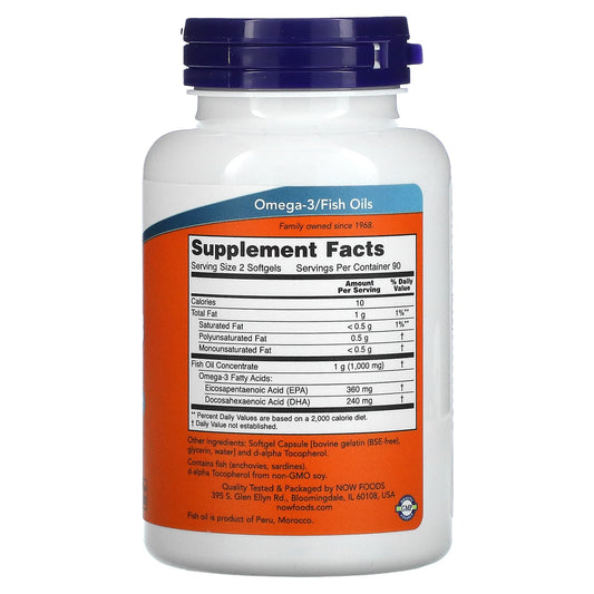 NOW Foods, Omega-3 Mini Gels, 180 Softgels