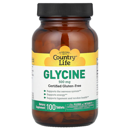 Country Life-Glycine-500 mg-100 Tablets