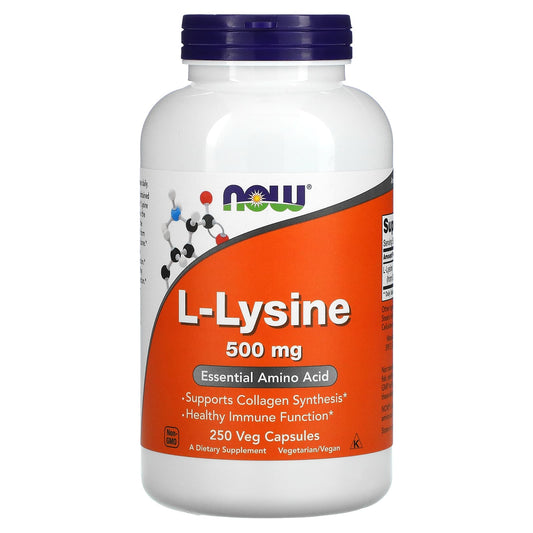 NOW Foods-L-Lysine-500 mg-250 Veg Capsules