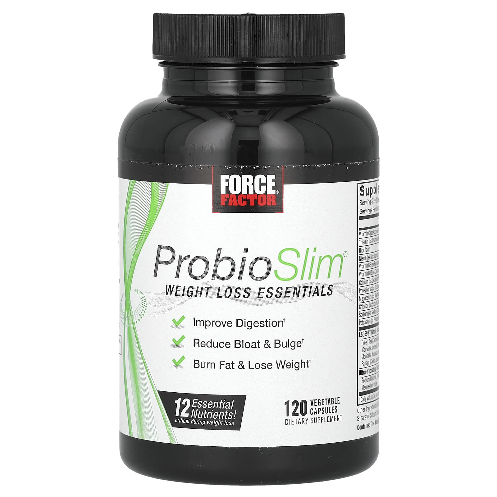 Force Factor-ProbioSlim-Weight Loss Essentials-120 Vegetable Capsules