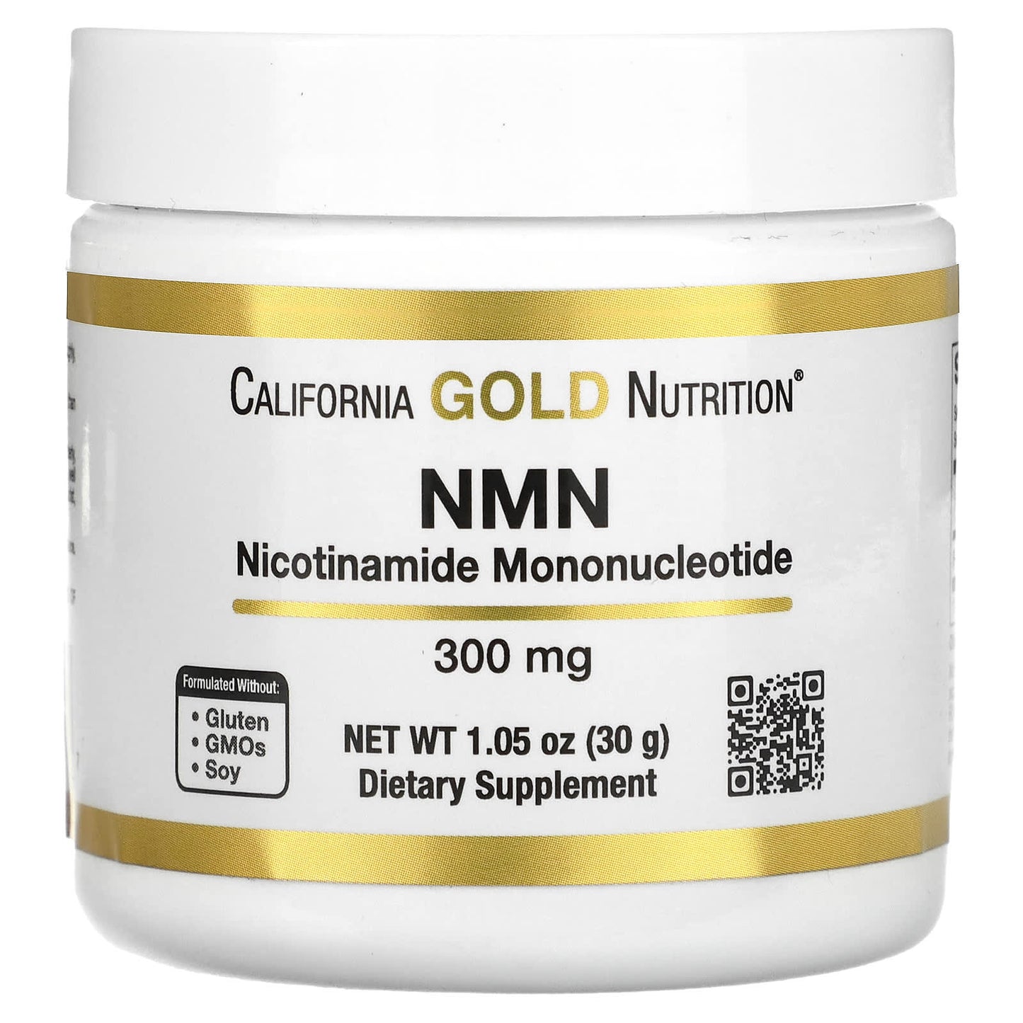 California Gold Nutrition-NMN Powder-300 mg-1.05 oz (30 g)