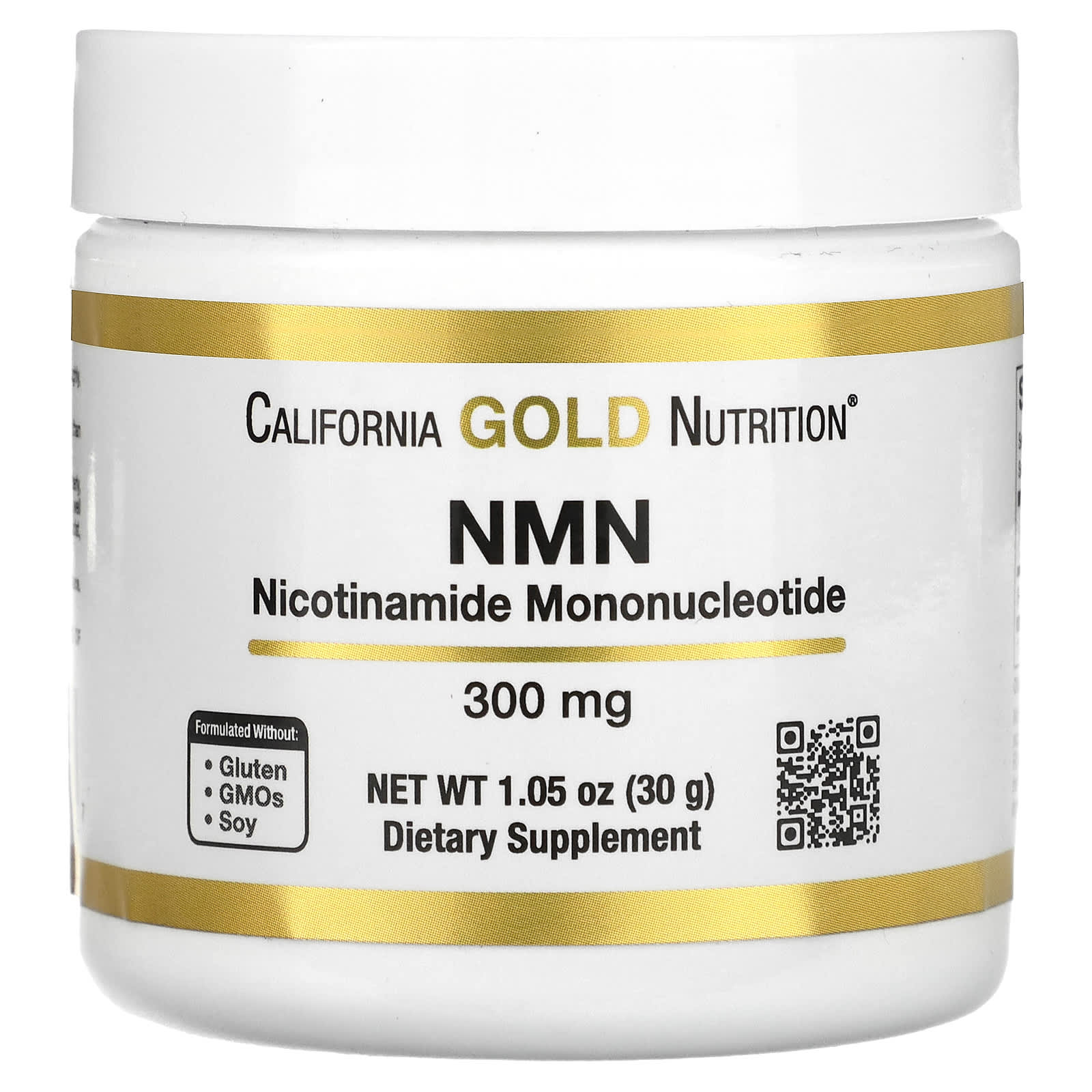 California Gold Nutrition-NMN Powder-300 mg-1.05 oz (30 g)