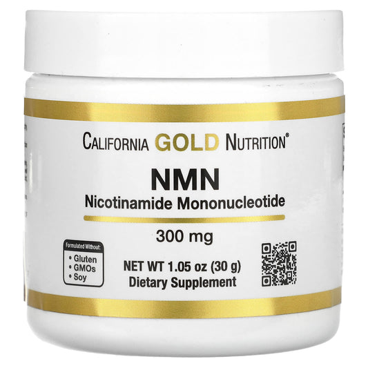California Gold Nutrition-NMN Powder-300 mg-1.05 oz (30 g)