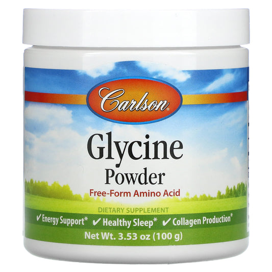 Carlson-Glycine Powder-Free Form Amino Acid-3.53 oz (100 g)