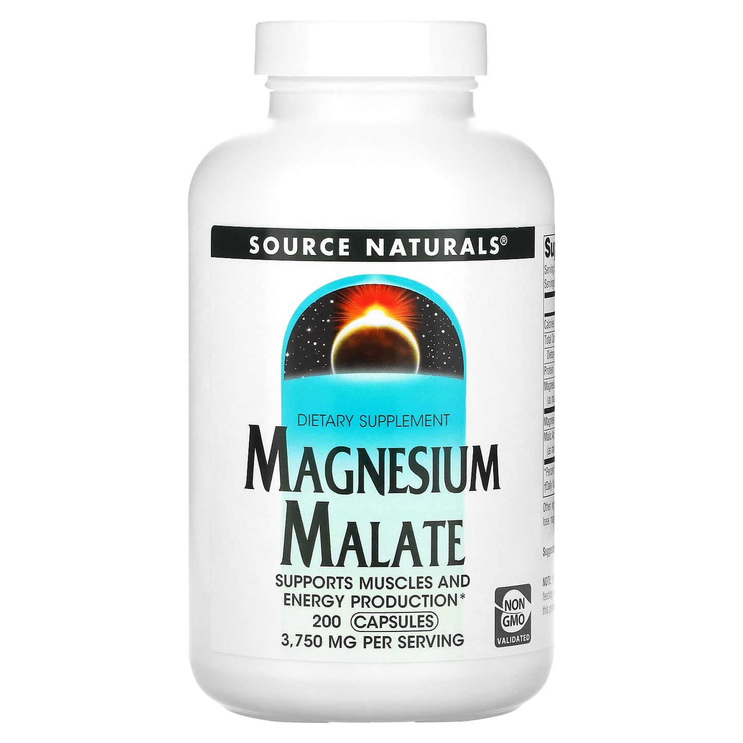 Source Naturals-Magnesium Malate-3,750 mg-200 Capsules (625 mg per Capsule)