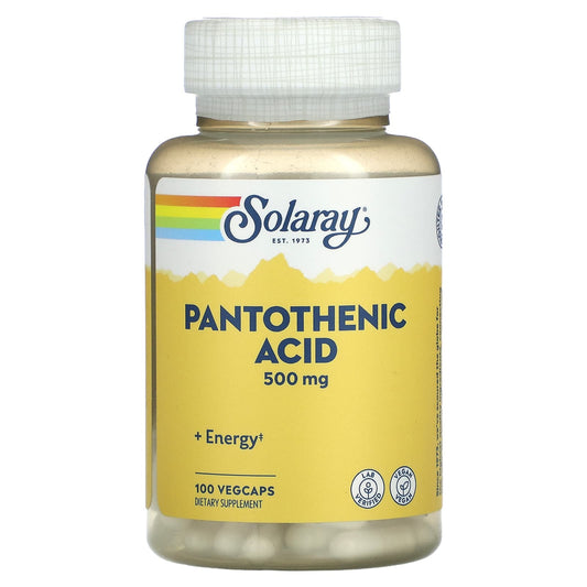 Solaray-Pantothenic Acid-500 mg-100 VegCaps