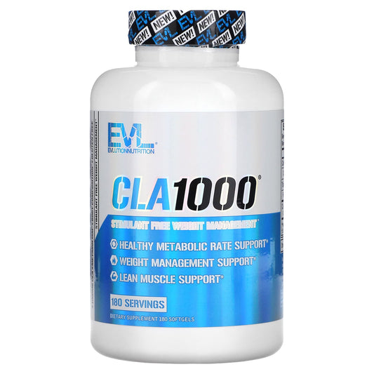 EVLution Nutrition-CLA1000-Stimulant Free Weight Management-180 Softgels