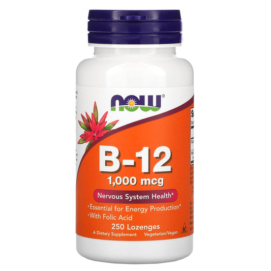 NOW Foods-B-12-1,000 mcg-250 Lozenges