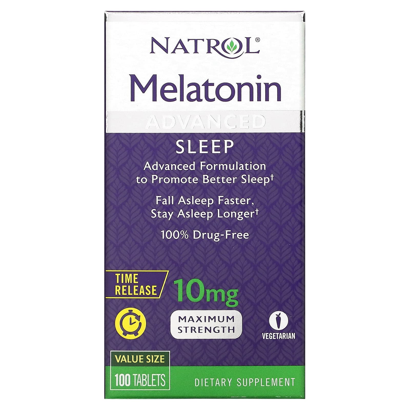 Natrol-Melatonin Sleep-Time Release-10 mg-100 Tablets