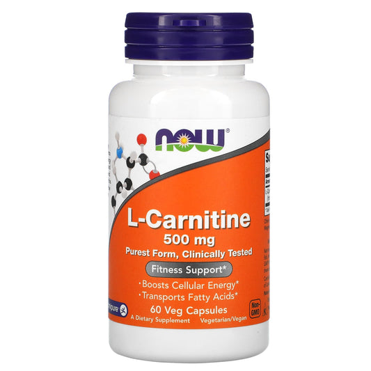 NOW Foods-L-Carnitine-500 mg-60 Veg Capsules
