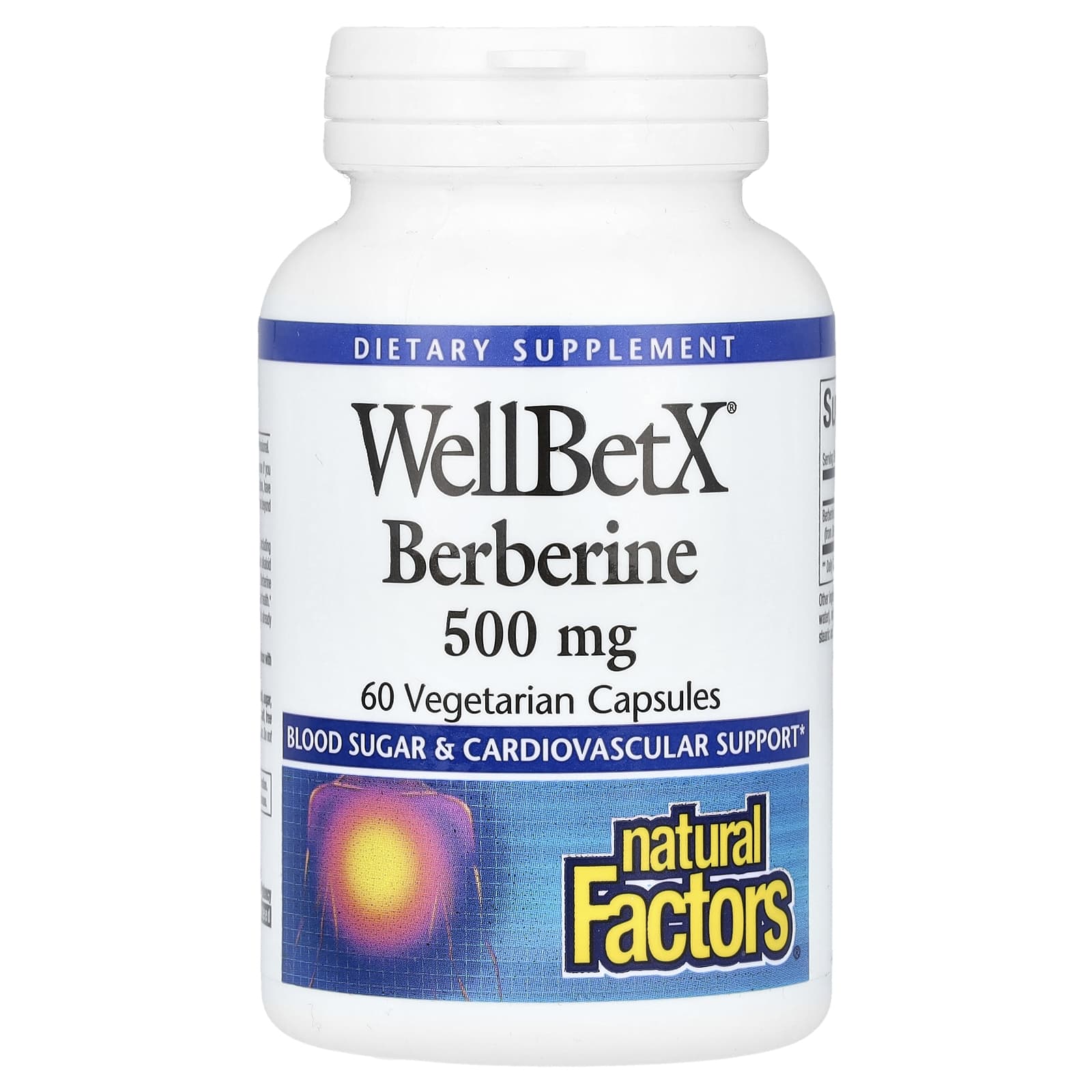 Natural Factors-WellBetX Berberine-500 mg-60 Vegetarian Capsules