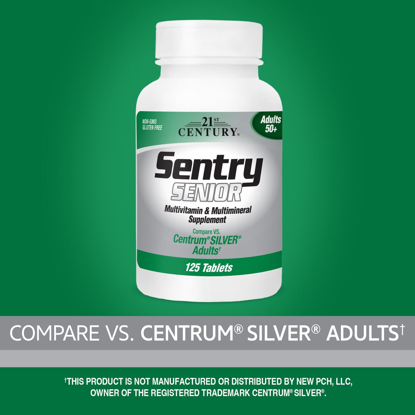 21st Century, Sentry Senior, Multivitamin & Multimineral Supplement, Adults 50+, 125 Tablets