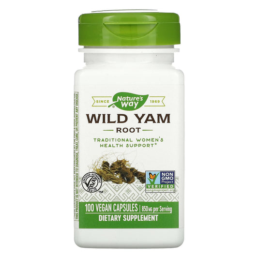 Nature's Way-Wild Yam Root-425 mg-100 Vegan Capsules