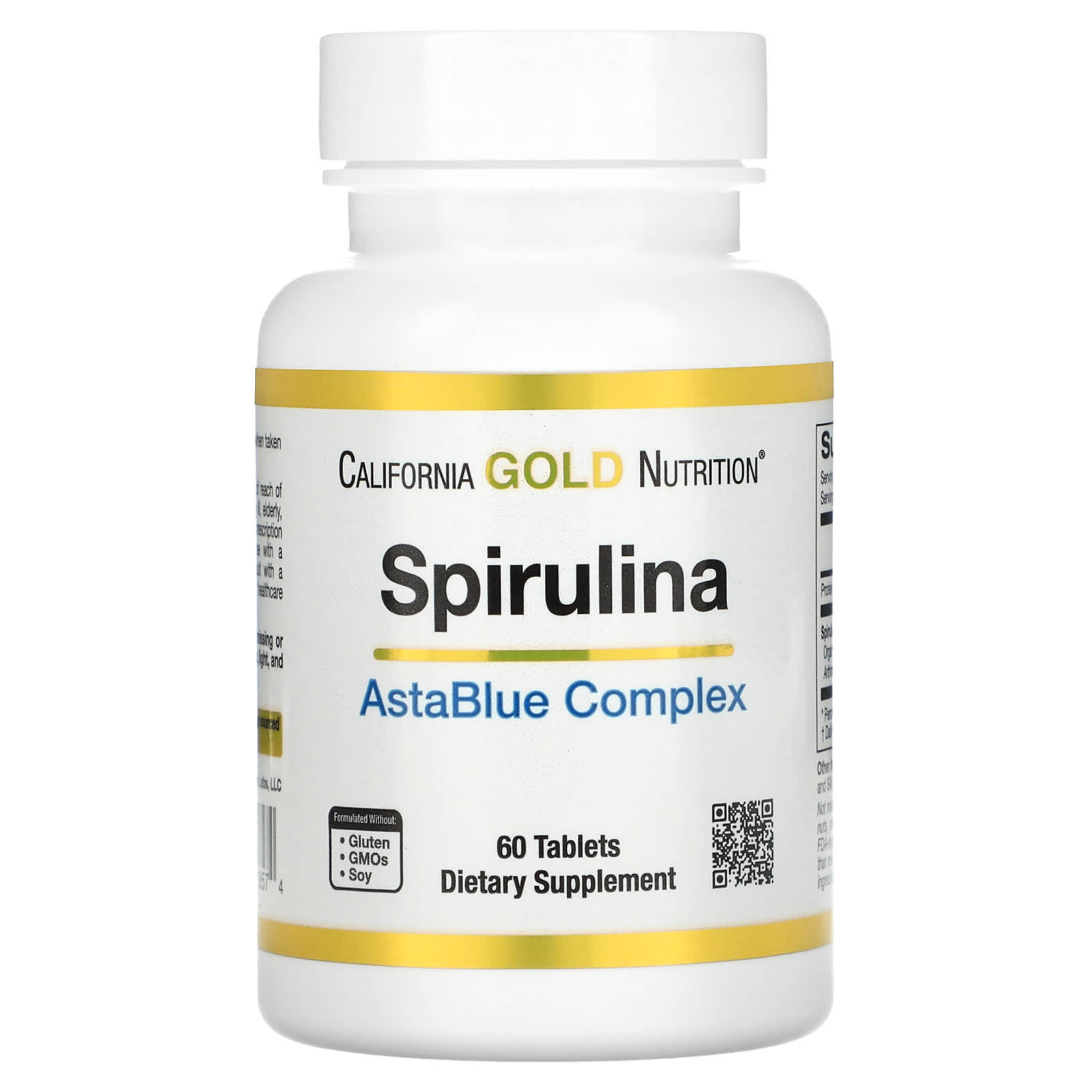 California Gold Nutrition-Spirulina AstaBlue Complex-60 Tablets