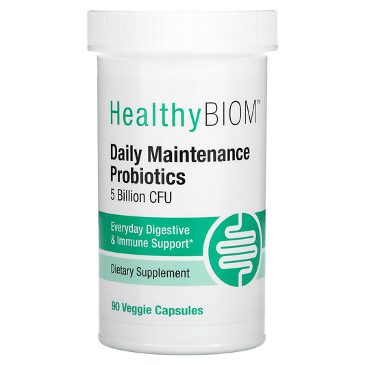 HealthyBiom-Daily Maintenance Probiotics-5 Billion CFUs-90 Veggie Capsules