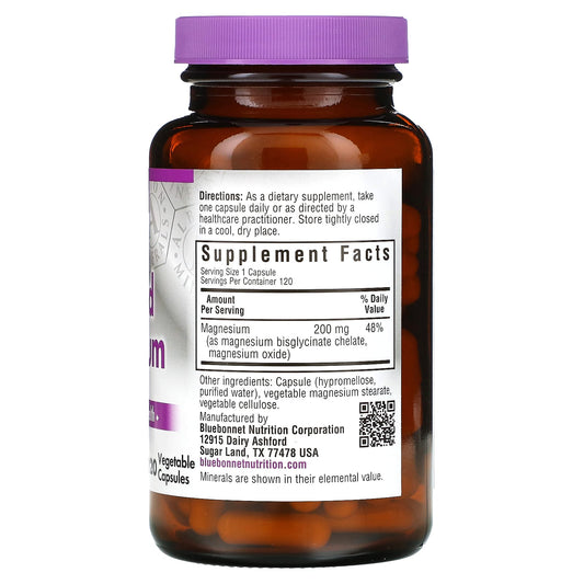 Bluebonnet Nutrition, Buffered Chelated Magnesium, 120 Vegetable Capsules