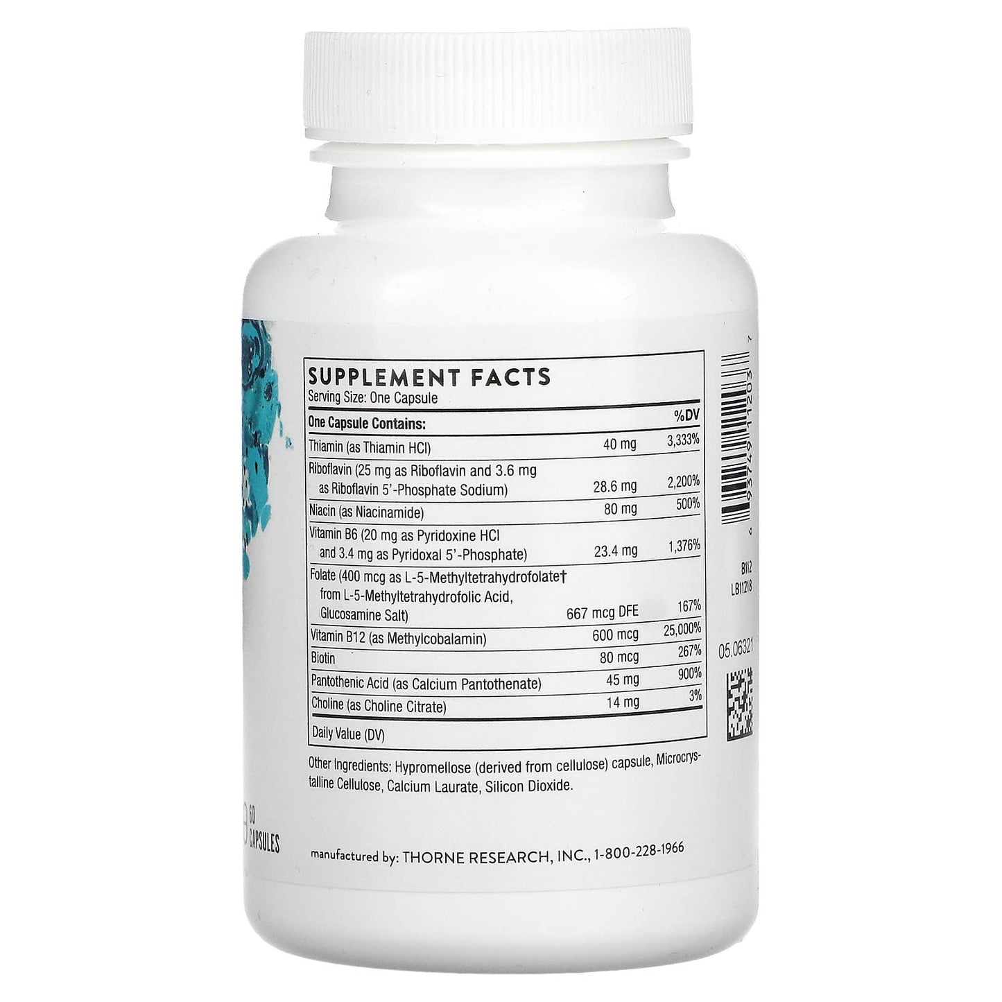 Thorne, B-Complex #12, 60 Capsules