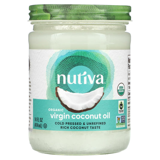 Nutiva-Organic Virgin Coconut Oil-14 fl oz (414 ml)