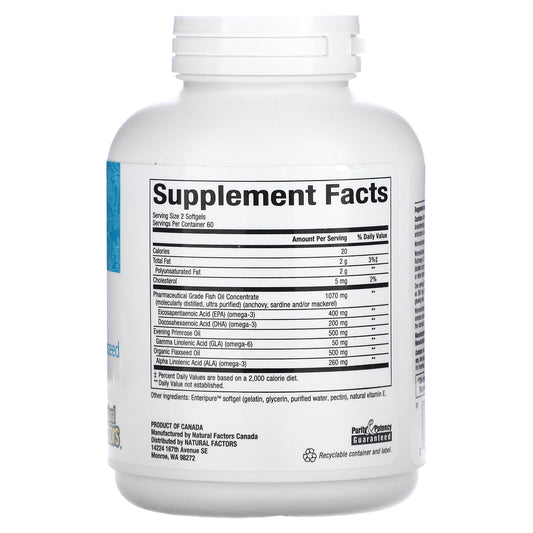Natural Factors, WomenSense, RxOmega-3, 120 Enteripure Softgels