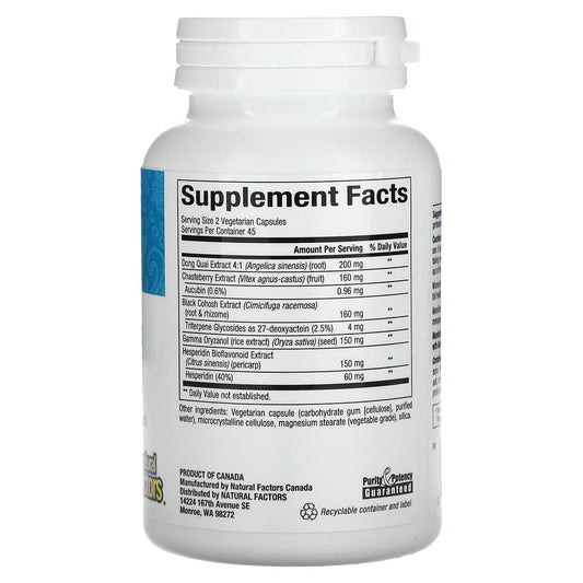 Natural Factors, WomenSense, MenoSense, Menopause Formula, 90 Vegetarian Capsules