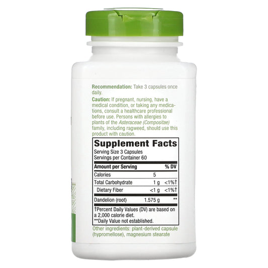 Nature's Way, Dandelion Root, 1,575 mg, 180 Vegan Capsules (525 mg per Capsule)