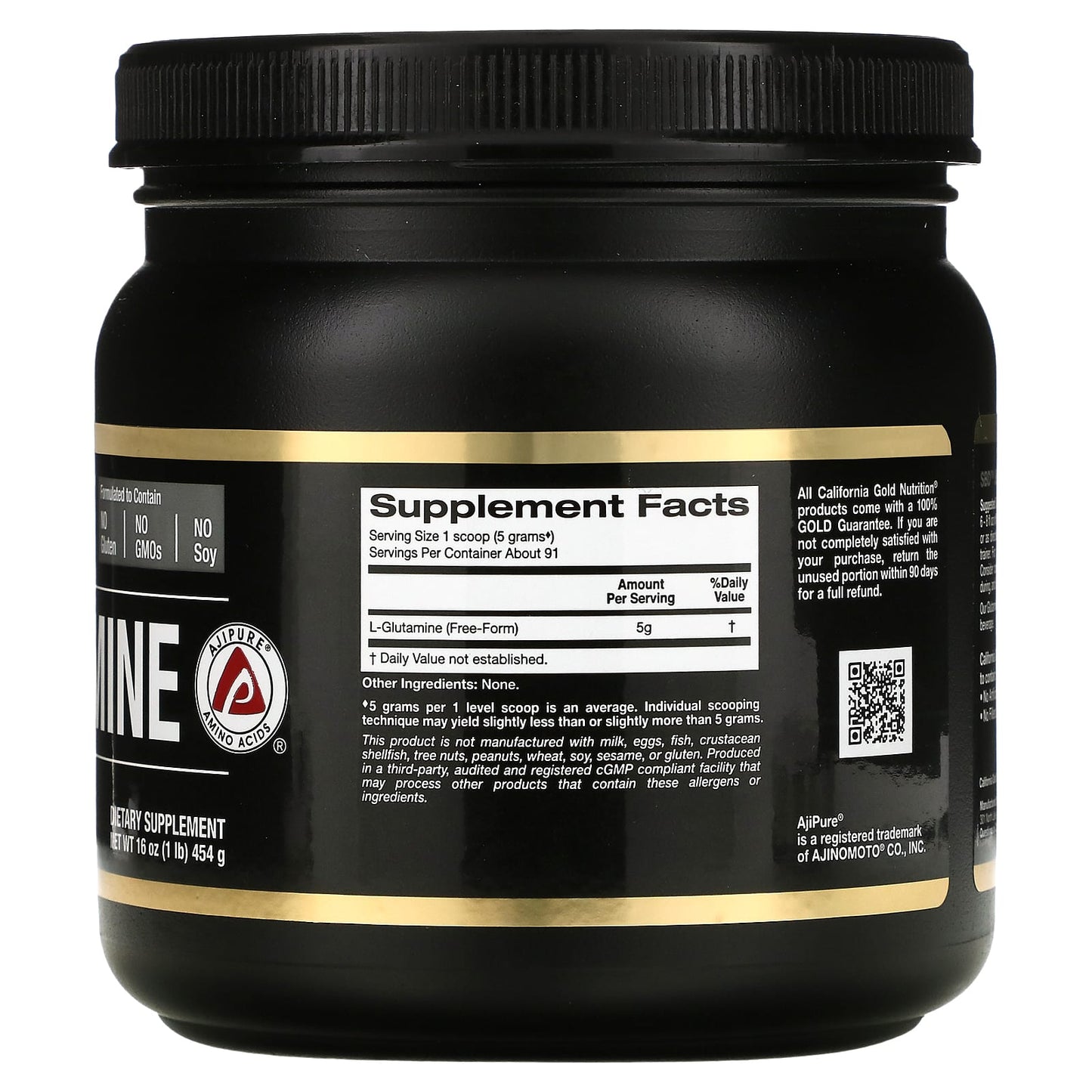 California Gold Nutrition, L-Glutamine Powder, AjiPure, Gluten Free, 16 oz (454 g)