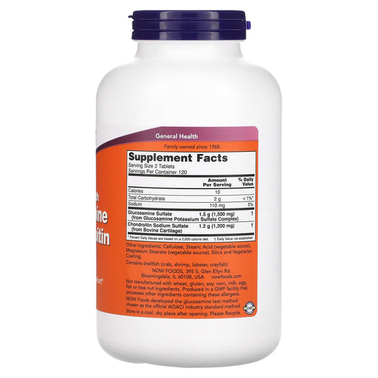 NOW Foods, Glucosamine & Chondroitin, Extra Strength, 240 Tablets
