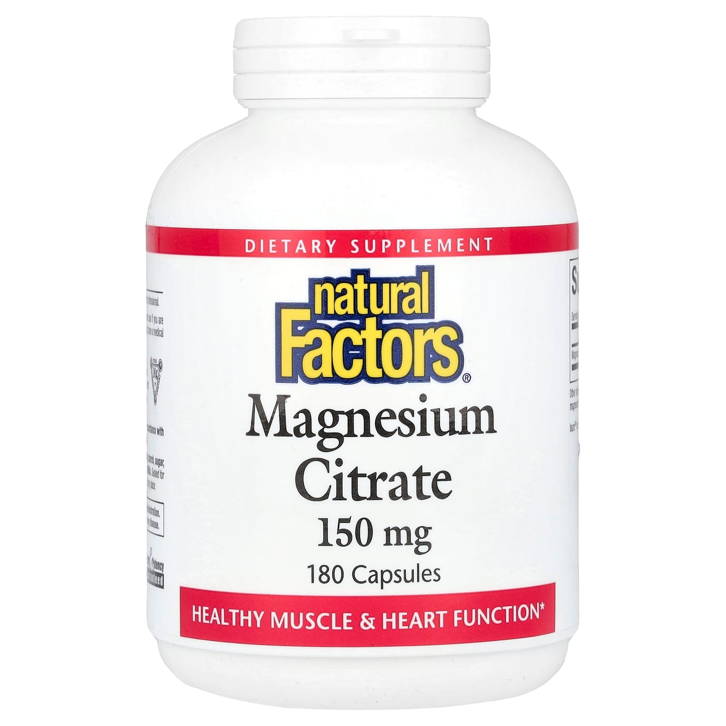 Natural Factors-Magnesium Citrate-150 mg-180 Capsules
