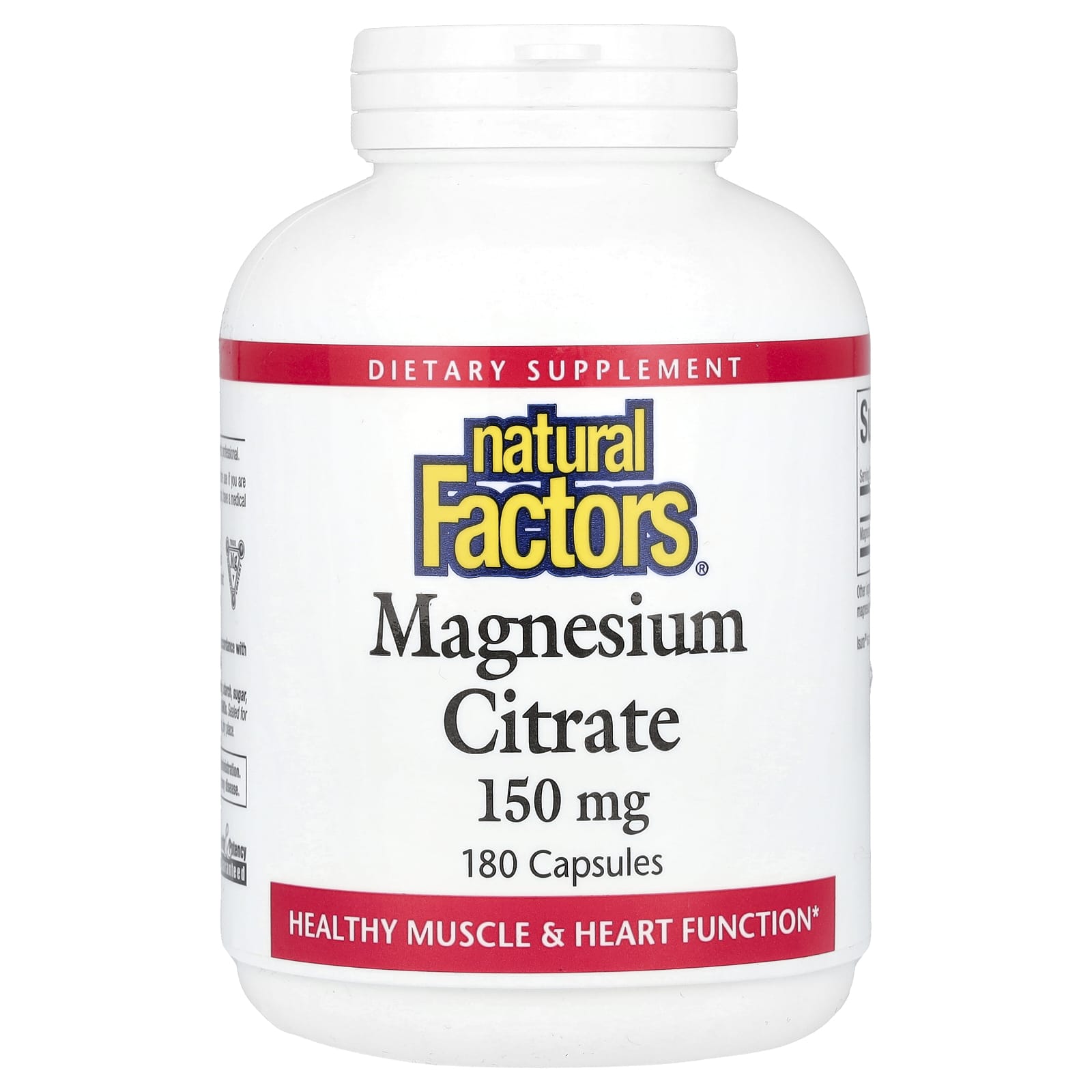 Natural Factors-Magnesium Citrate-150 mg-180 Capsules