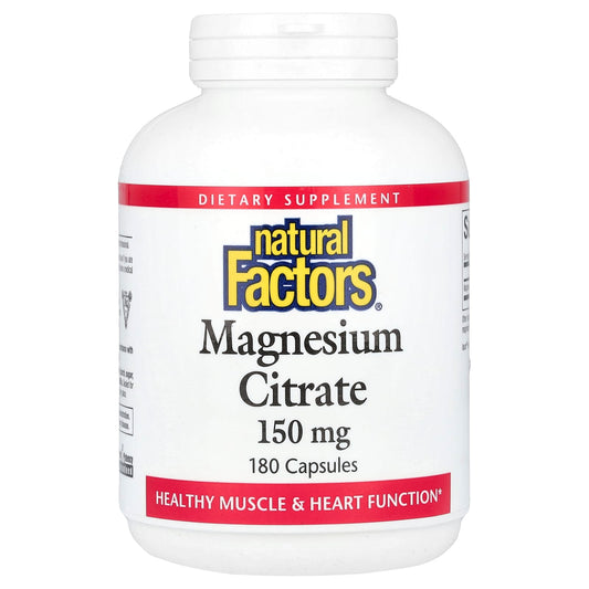 Natural Factors-Magnesium Citrate-150 mg-180 Capsules