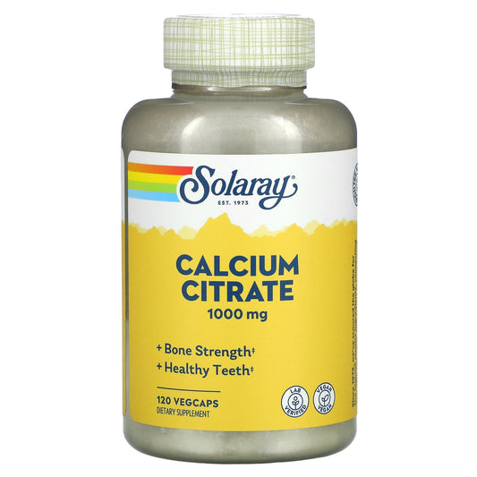 Solaray-Calcium Citrate-1,000 mg-120 VegCaps (250 mg per Capsule)