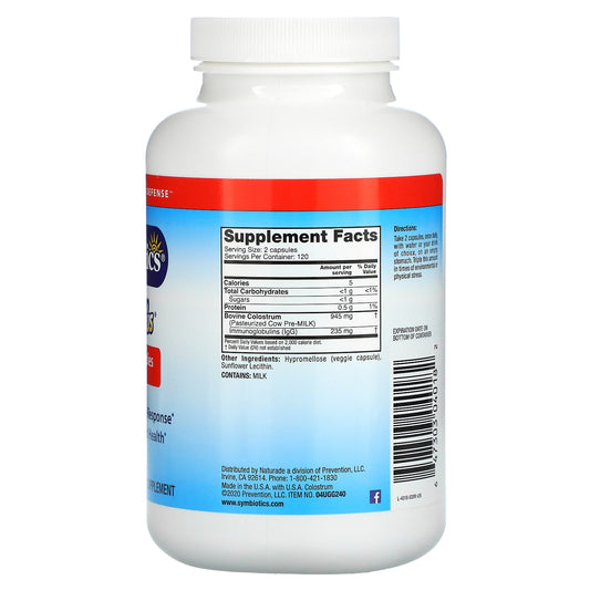 Symbiotics, Colostrum Plus, 240 Veg Capsules