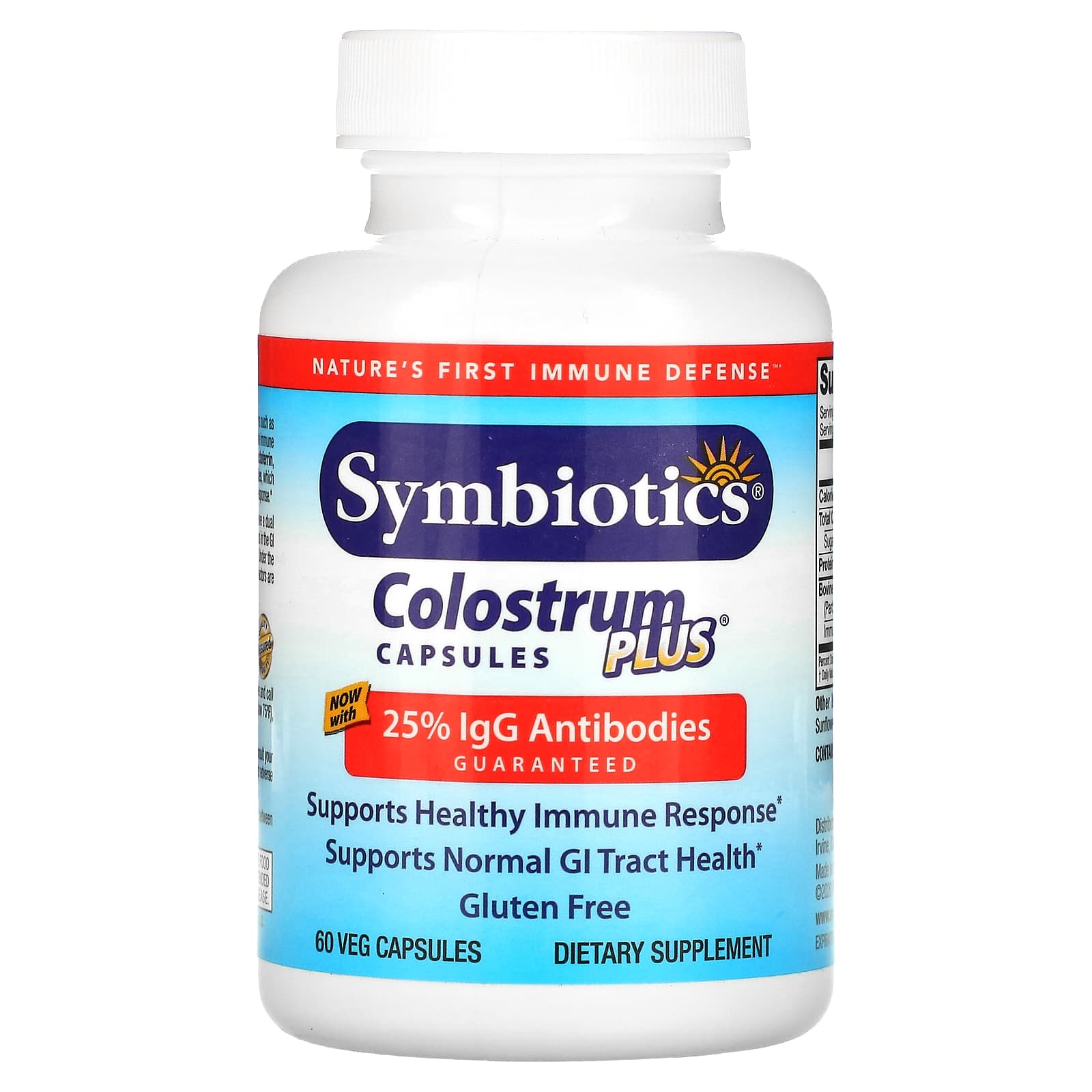 Symbiotics-Colostrum Plus-60 Veg Capsules