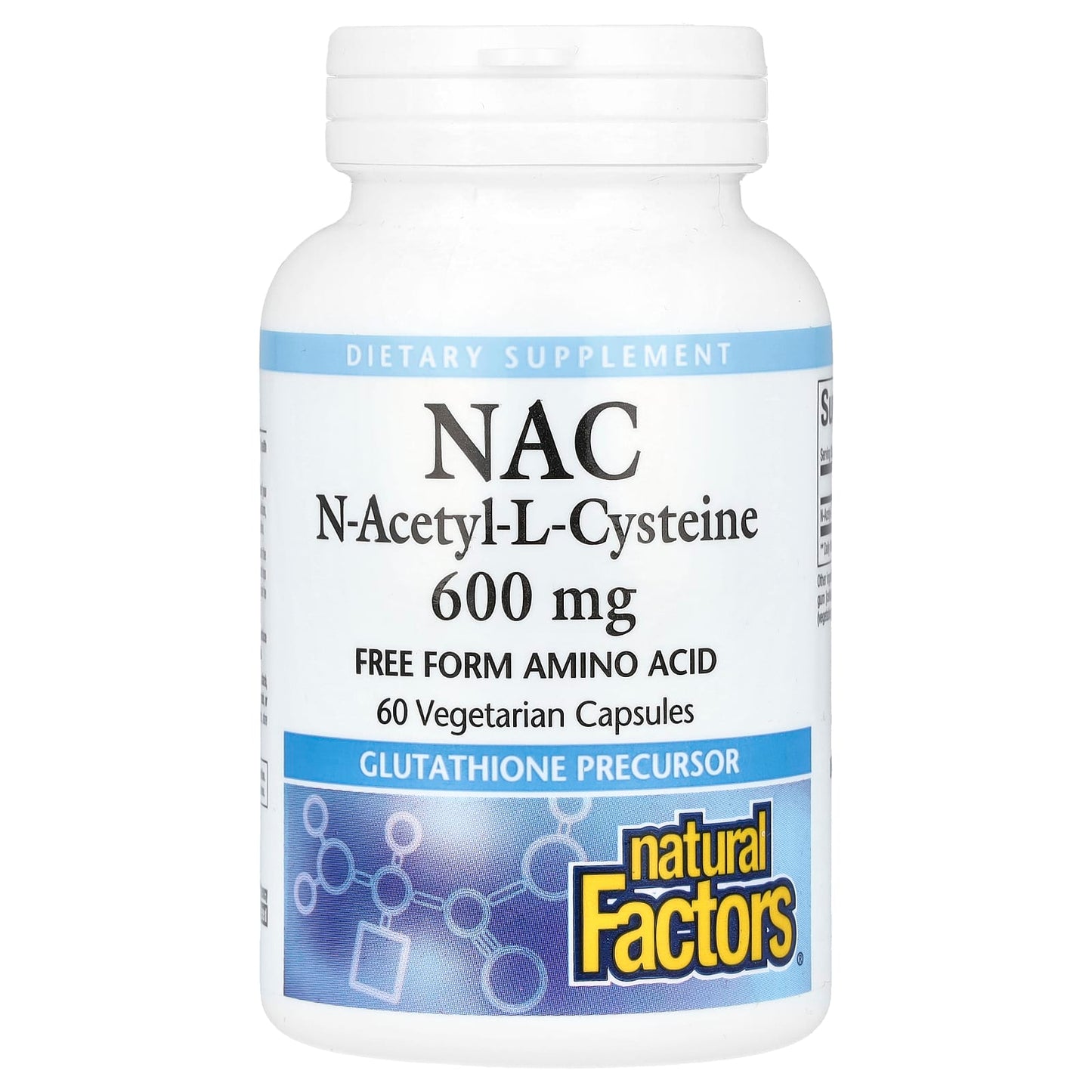 Natural Factors-NAC-N-Acetyl-L-Cysteine-600 mg-60 Vegetarian Capsules