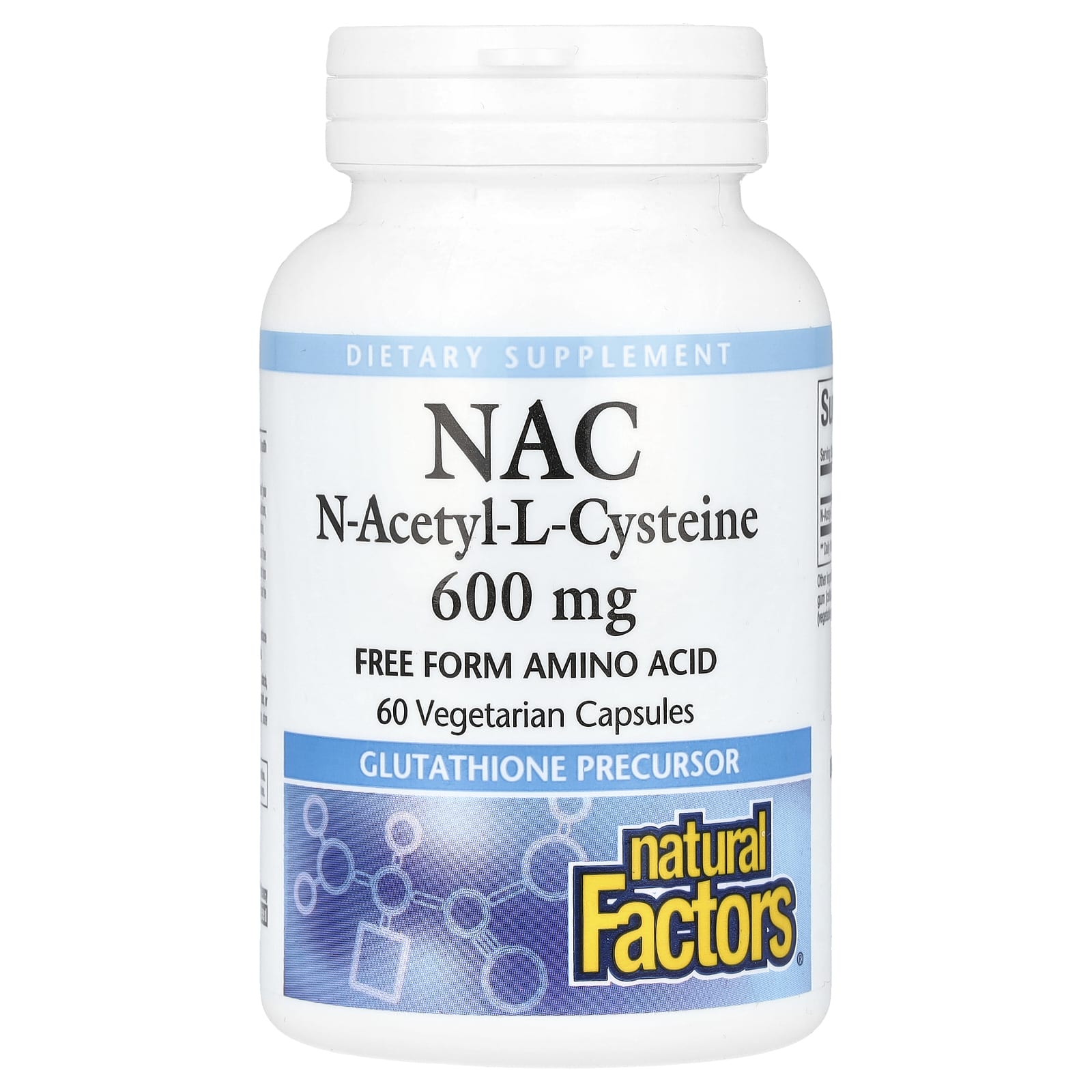 Natural Factors-NAC-N-Acetyl-L-Cysteine-600 mg-60 Vegetarian Capsules
