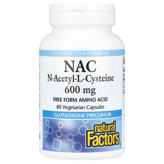Natural Factors-NAC-N-Acetyl-L-Cysteine-600 mg-60 Vegetarian Capsules