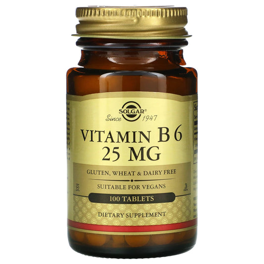 Solgar-Vitamin B6-25 mg-100 Tablets