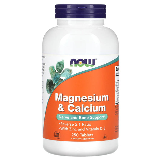 NOW Foods-Magnesium & Calcium-250 Tablets